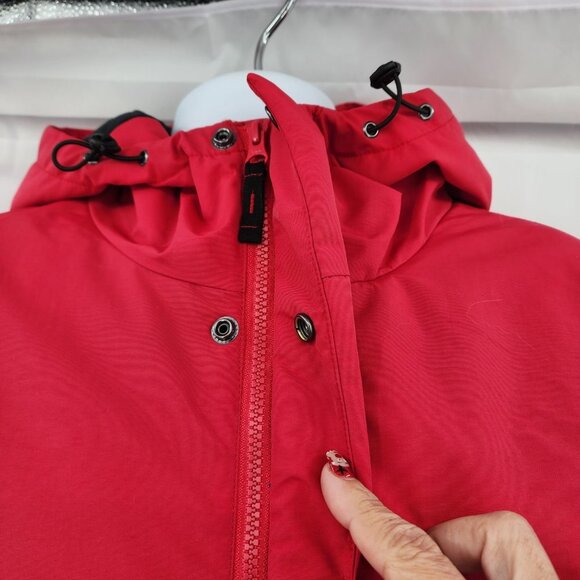 AMAZON‎ ESSENTIALS Men's Red Hooded Winter Utility Jacket L NWT - Picture 5 of 11